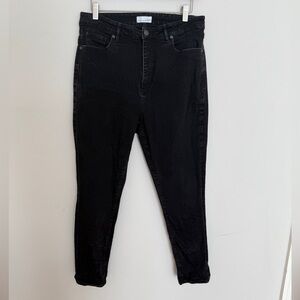 LOFT Black Curvy Skinny Denim Pants Size 32‎ / 14